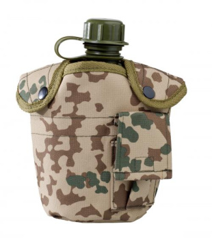 US-Feldflasche (1L) mit Tasche tropentarn